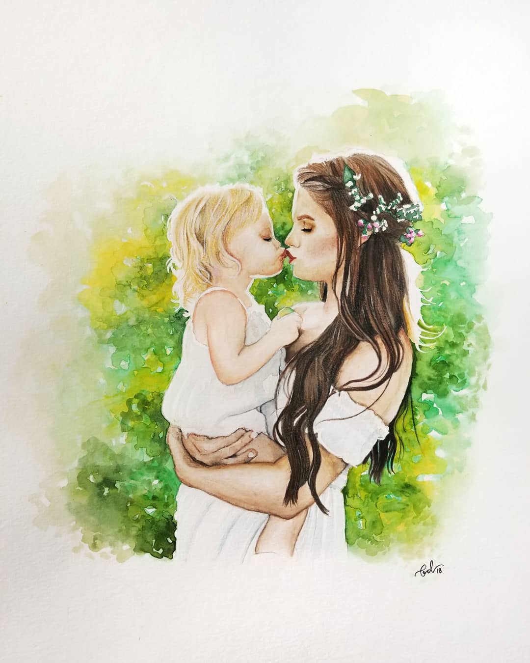 Portrait artwork in warm earth tones