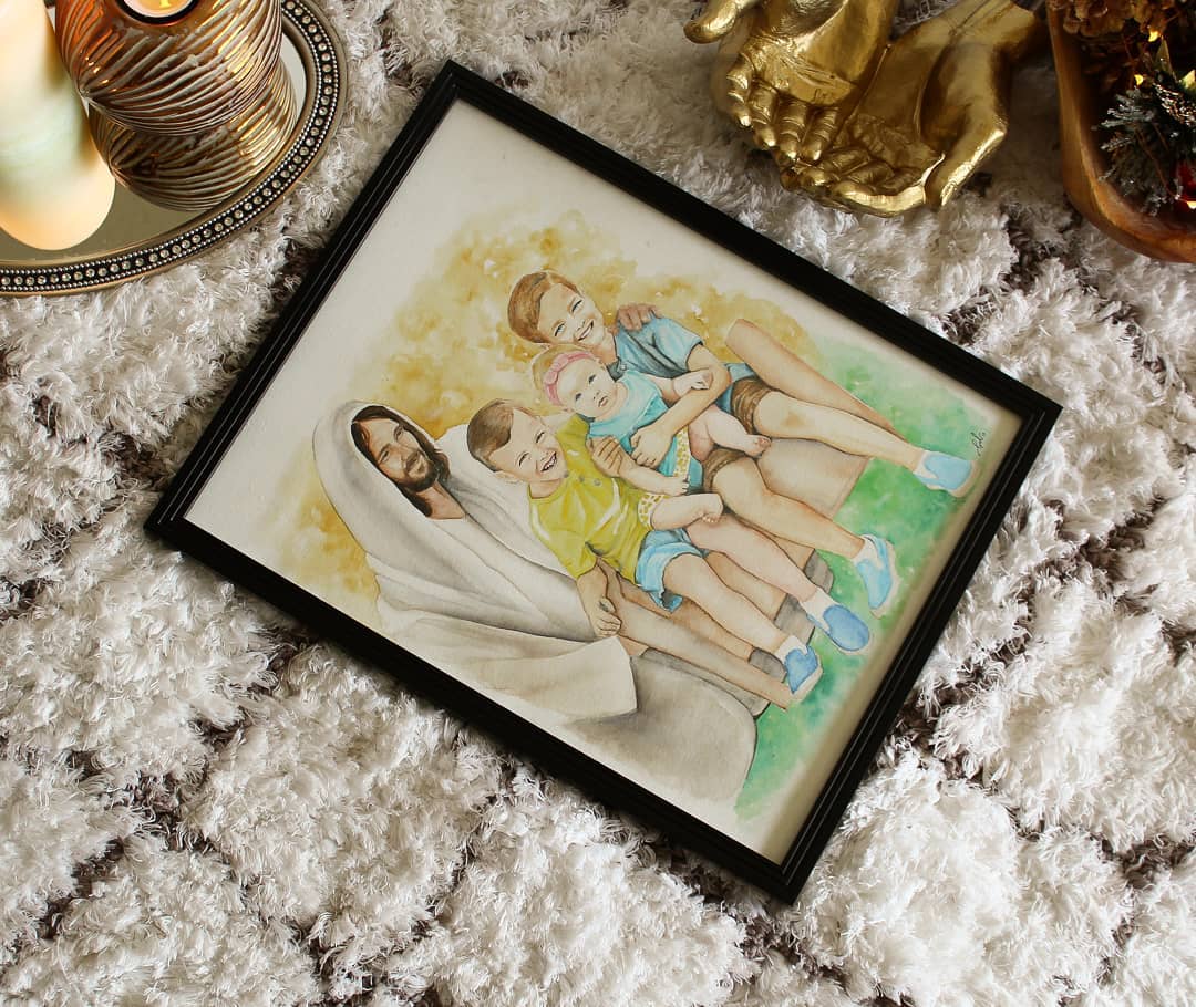 Channeled portrait artwork